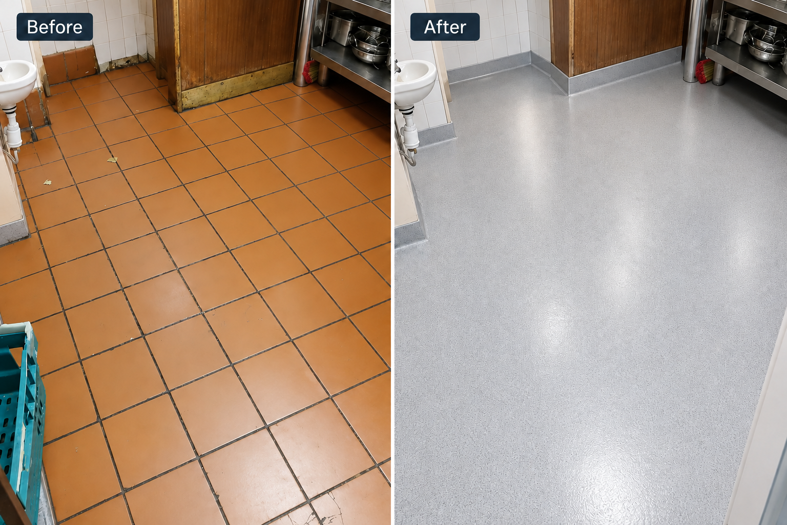 Jalalabad kitchen flooring transformation