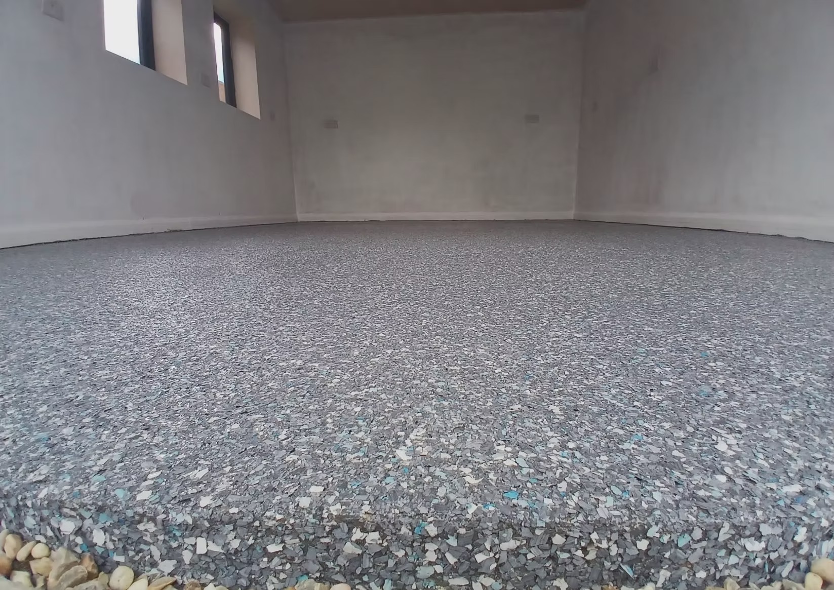 Contemporary polished concrete flooring